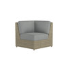 Caroline wicker Corner Section in Sand finish with Steeple Grey cushions [Sand][Steeple Grey]