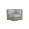 Caroline wicker Corner Section in Sand finish with Mist cushions [Sand][Mist]