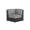 Caroline wicker Corner Section in Caviar finish with Steeple Grey cushions [Caviar][Steeple Grey]