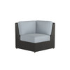 Caroline wicker Corner Section in Caviar finish with Mist cushions [Caviar][Mist]