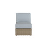Caroline wicker Armless Section in Sand finish with Mist cushions [Sand][Mist]