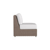Caroline wicker Armless Section in Sand finish with Canvas Birdseye cushions [Sand][Canvas Birdseye]