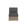 Caroline wicker Armless Section in Sand finish with Carbon cushions [Sand][Carbon]