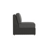 Caroline wicker Armless Section in Caviar finish with Carbon cushions [Caviar][Carbon]