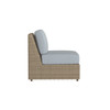 Caroline wicker Armless Section in Sand finish with Mist cushions [Sand][Mist]