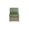 Caroline wicker Armless Section in Sand finish with Aloe cushions [Sand][Aloe]