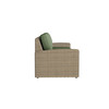 Caroline wicker Sofa in Sand finish with Aloe cushions [Sand][Aloe]