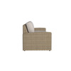 Caroline wicker Sofa in Sand finish with Pebble cushions [Sand][Pebble]