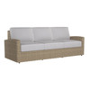 Caroline wicker Sofa in Sand finish with Slate cushions with White Welt [Sand][Slate]