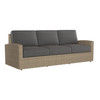 Caroline wicker Sofa in Sand finish with Carbon cushions [Sand][Carbon]