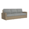 Caroline wicker Sofa in Sand finish with Steeple Grey cushions [Sand][Steeple Grey]