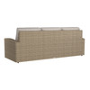 Caroline wicker Sofa in Sand finish with Pebble cushions [Sand][Pebble]