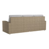 Caroline wicker Sofa in Sand finish with Slate cushions with White Welt [Sand][Slate]