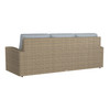 Caroline wicker Sofa in Sand finish with Mist cushions [Sand][Mist]