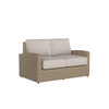 Caroline wicker Loveseat in Sand finish with Pebble cushions [Sand][Pebble]