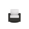 Caroline wicker Swivel Glider in Caviar finish with Canvas Birdseye cushions [Caviar][Canvas Birdseye]