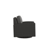 Caroline wicker Swivel Glider in Caviar finish with Carbon cushions [Caviar][Carbon]