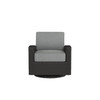 Caroline wicker Swivel Glider in Caviar finish with Steeple Grey cushions [Caviar][Steeple Grey]