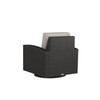 Caroline wicker Swivel Glider in Caviar finish with Pebble cushions [Caviar][Pebble]
