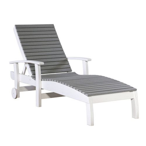 Poly-Lumber Tanner Chaise Lounge White