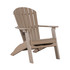 Folding Poly Lumber Adirondack Chair in Weathered Wood finish [Weathered Wood]