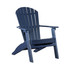 Folding Poly Lumber Adirondack Chair in Patriot Blue Finish [Patriot Blue]