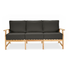 Layla Lowback Sofa with Carbon Cushion [Carbon]
