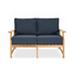 Layla Lowback Loveseat with Indigo Azure Cushion [Indigo Azure]
