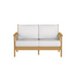 Chloe  Loveseat with Canvas Birdseye Cushion in Teak Finish [Canvas Birdseye][Teak]