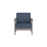 Chloe Lounge Chair with Indigo Azure Cushion in Coastal Grey Finish [Indigo Azure][Coastal Grey]