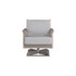 Chloe Swivel Rocker with Slate Cushion With White Welt in Coastal Grey Finish [Slate][Coastal Grey]