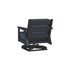 Chloe Swivel Rocker with Indigo Azure Cushion in Black Finish [Indigo Azure][Black]