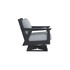 Chloe Swivel Rocker with Mist Cushion in Black Finish [Mist][Black]