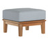 Teak Outdoor  Ottoman with Mist Cushion [Mist]