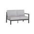 Darcy Right Arm Loveseat Section in Coastal Grey Finish with Slate cushions with white welt [Coastal Grey][Slate]