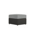 Caroline wicker ottoman in Caviar finish with Steeple Grey cushions [Caviar][Steeple Grey]