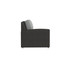 Caroline wicker Left Loveseat Section in Caviar finish with Steeple Grey cushions [Caviar][Steeple Grey]