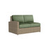 Caroline wicker Left Loveseat Section in Sand finish with Aloe cushions [Sand][Aloe]