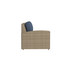Caroline wicker Left Loveseat Section in Sand finish with Indigo Azure cushions  [Sand][Indigo Azure]