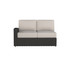 Caroline wicker Left Loveseat Section in Caviar finish with Pebble cushions [Caviar][Pebble]