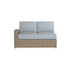 Caroline wicker Left Loveseat Section in Sand finish with Mist cushions [Sand][Mist]