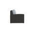 Caroline wicker Left Loveseat Section in Caviar finish with Mist cushions [Caviar][Mist]