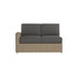 Caroline wicker Left Loveseat Section in Sand finish with Carbon cushions [Sand][Carbon]