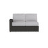 Caroline wicker Left Loveseat Section in Caviar finish with Slate cushions with White Welt [Caviar][Slate]