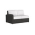 Caroline wicker Left Loveseat Section in Caviar finish with Canvas Birdseye cushions [Caviar][Canvas Birdseye]
