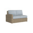 Caroline wicker Left Loveseat Section in Sand finish with Mist cushions [Sand][Mist]