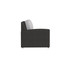 Caroline wicker Left Loveseat Section in Caviar finish with Slate cushions with White Welt [Caviar][Slate]