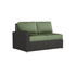 Caroline wicker Left Loveseat Section in Caviar finish with Aloe cushions [Caviar][Aloe]