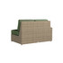 Caroline wicker Left Loveseat Section in Sand finish with Aloe cushions [Sand][Aloe]