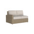 Caroline wicker Left Loveseat Section in Sand finish with Pebble cushions [Sand][Pebble]